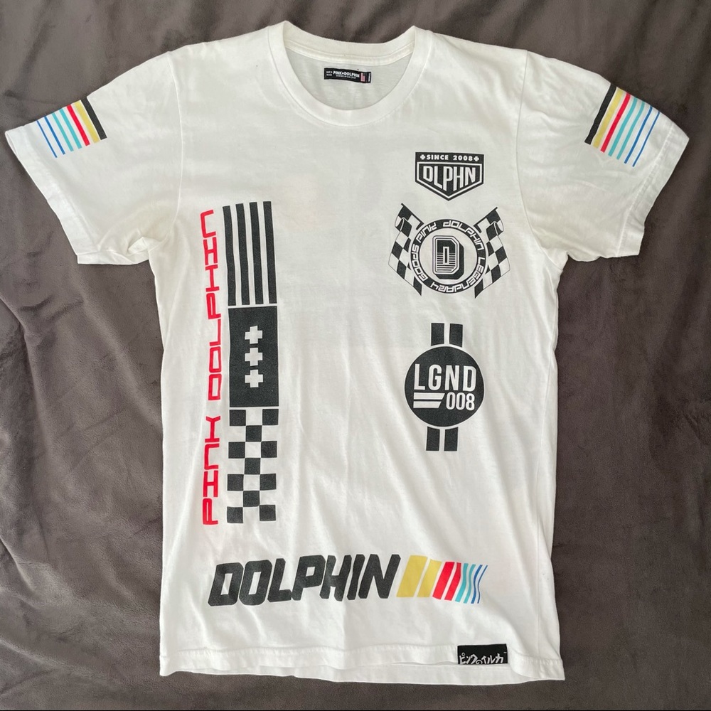 Pink Dolphin race graphic tee
